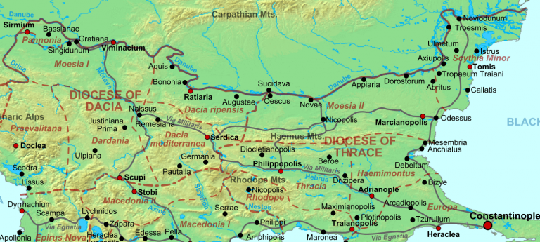 The Balkans (the research area) in late antiquity